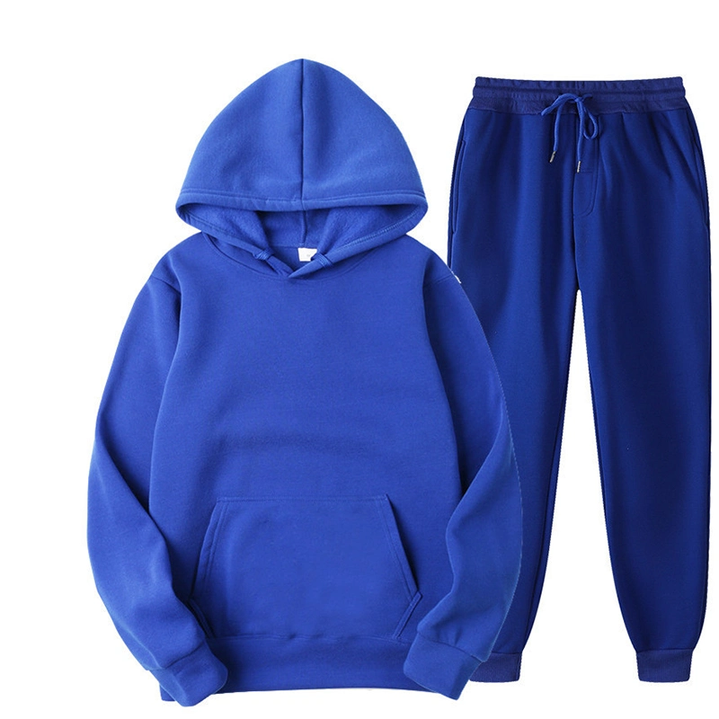 Custom 100% Cotton Sport Wear Hoodie Tracksuit Sweatsuit Sets Workout Suit