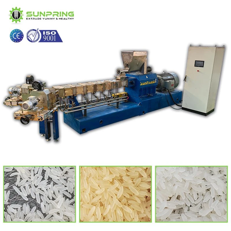 Répondre dans 1 heure machine à deux vis extrudeuse pour artificiel Riz livraison rapide faire Artifical blé et nourriture 1000kgh fortifié Extrudeuses 20 ligne de traitement DPT