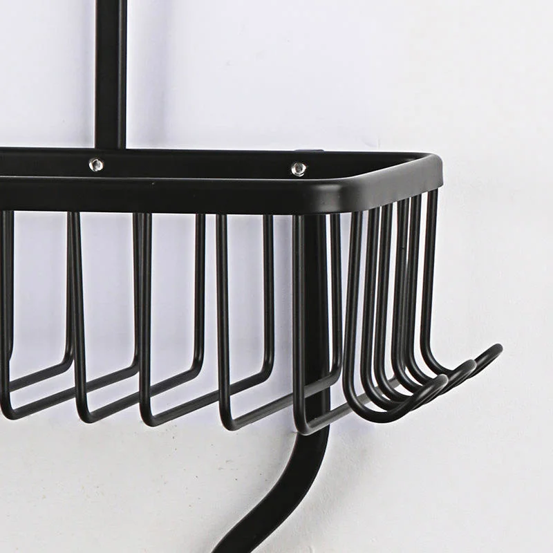 Grand argent noir résistant à la rouille pendaison étagère rack aucun métal de foret Rangement salle de bains avec douche de l'organiseur Caddy 10 crochets