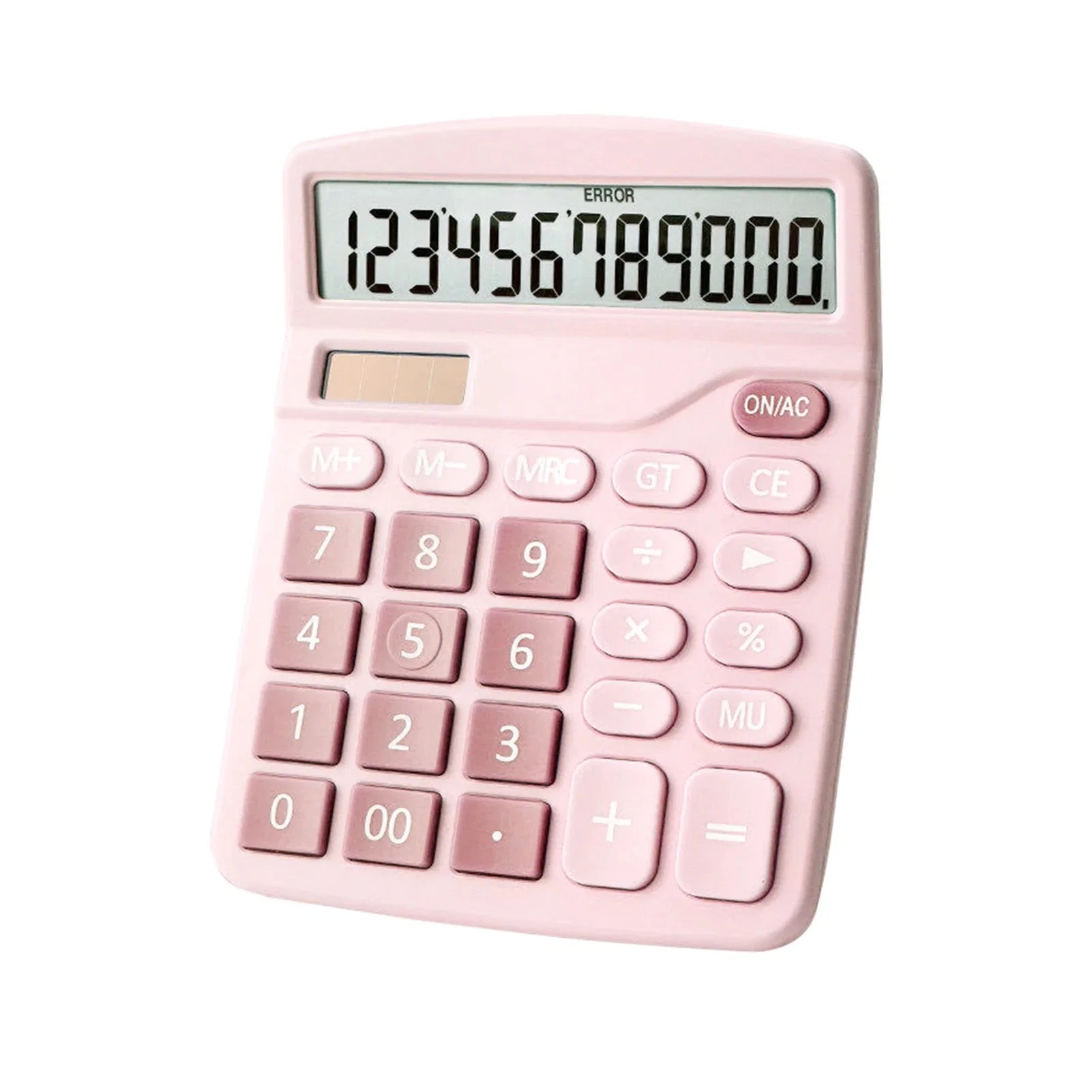 Calculadora de mesa com logotipo personalizado. Calculadora de função padrão com display LCD grande de 12 dígitos, alimentação solar e bateria dupla para uso básico em casa e escritório.