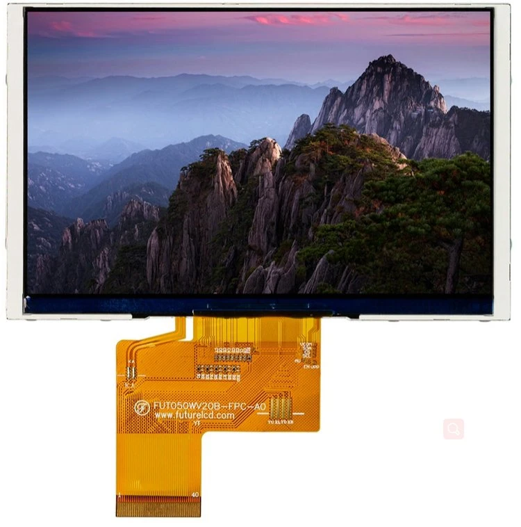 5,0 All Viewing Zoll IPS TFT LCD-Display im Querformat mit Weiß 12LED Schwarzlichter