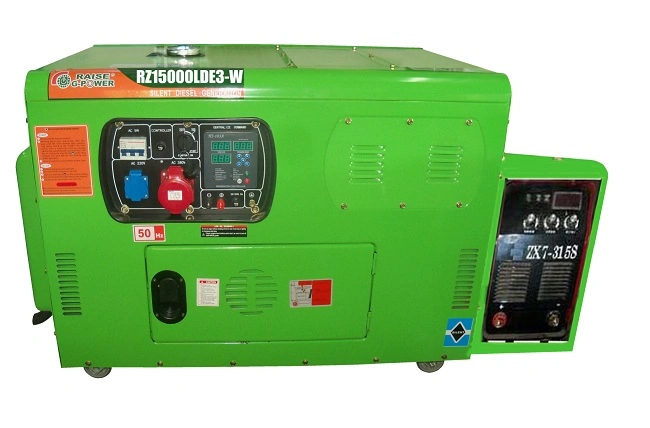 2.5kw Raise Power with Hand Push Two Big Wheels Diesel Generator Welding Machine Dual-Purpose Unit Shanghai