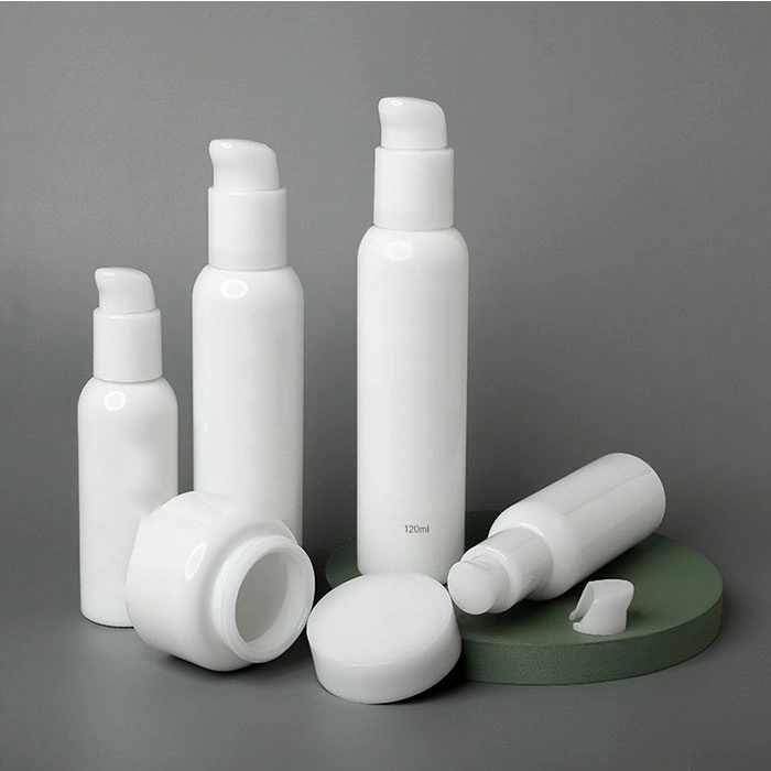 30/50/120ml Cosmetic Package Set White Plastic Lotion Pump Cream Jar Bottle with Tube and Cap