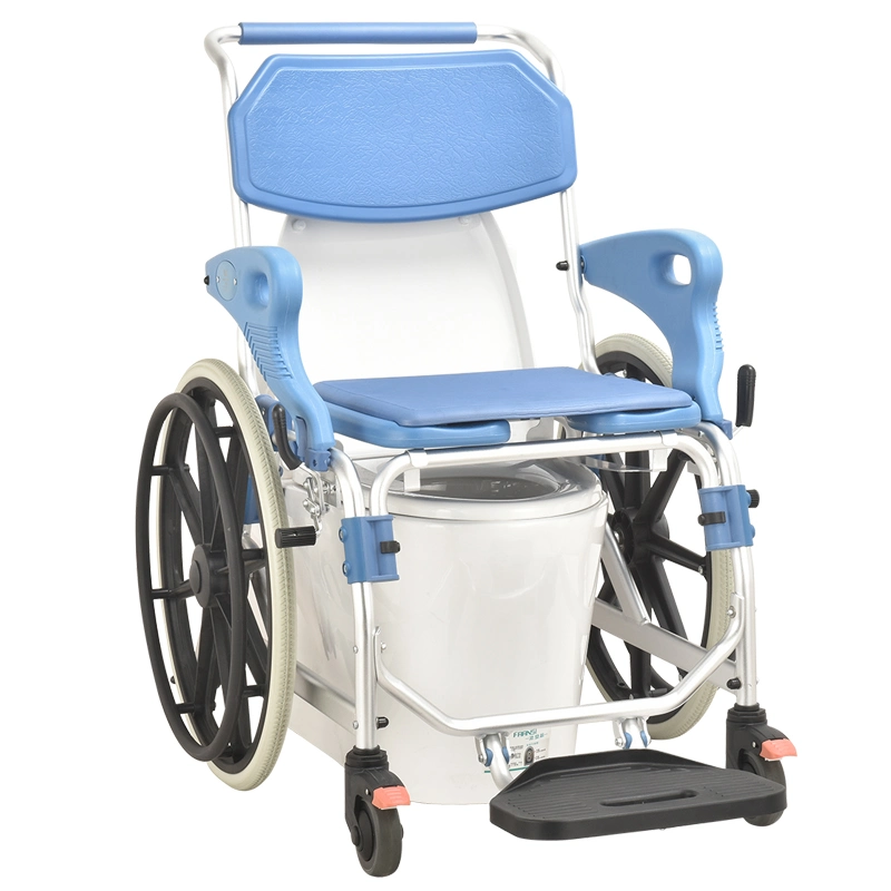 Heinsy Easy Moving Folding Toilet Shower Wheelchair Commode Chair Patient Machine.