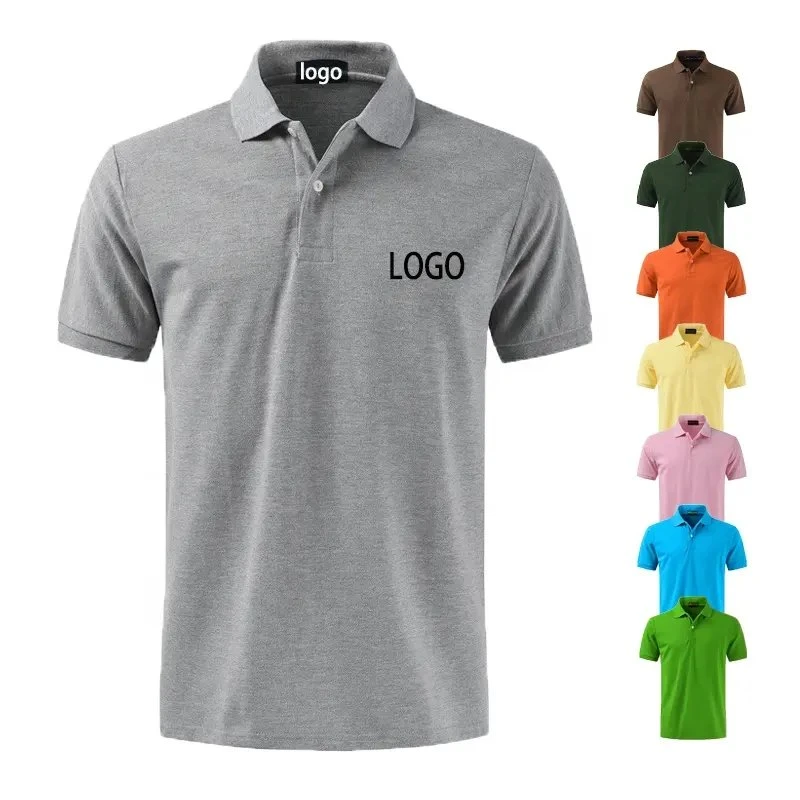 Custom Mens impresión logotipo bordado Alta calidad 100% algodón o. Polo de golf uniforme liso de poliéster