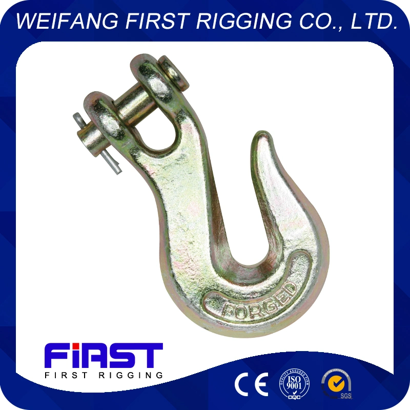 G80 Forged Alloy Steel Red Color Clevis Grab Hook