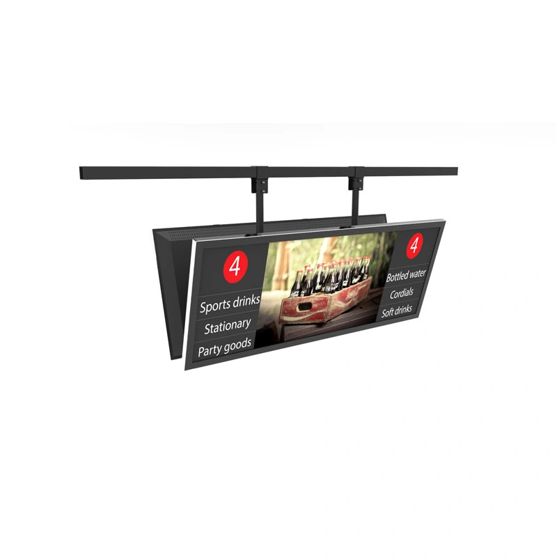 Ceiling Mounted Double Face Stretched Bar LCD Display