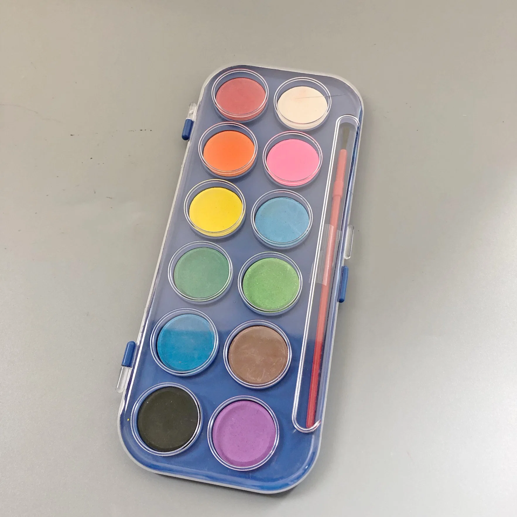 12 cores de pintura do artista pintura Cor de água com um desenho de Pintura em aquarela da escova grátis para crianças