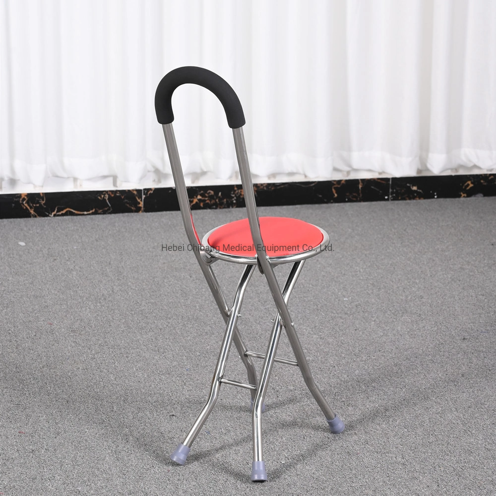 Walking Stick with Stool Portable for Disabled Hospital Home Care