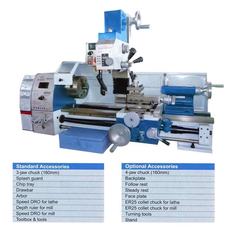 3 en 1 Máquinas de fresado de torno multiuso WMP 290vf