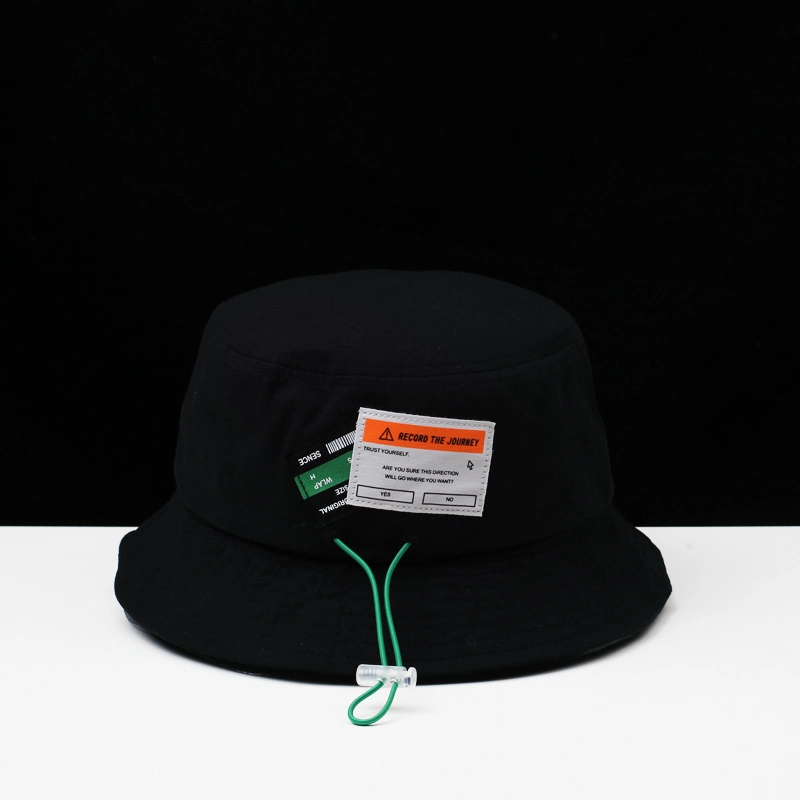 Cotton Adjustable Woven Label Embroidery Casual Fashion Summer Bucket Hat