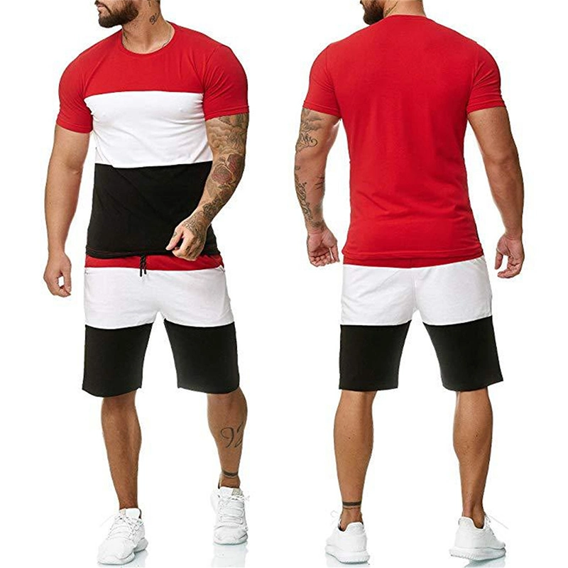 2022 Summer Sport Fitness Homewear Men's Shorts Sleeve T-Shirt Shorts 2 Pieces Sets Daily Clothing Male Suits for Men Tracksuit