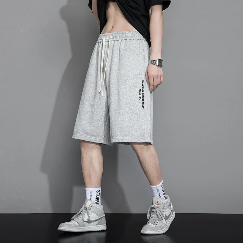 Sports Pants Short Men's Summer Thin Wide Pine Grey Casual