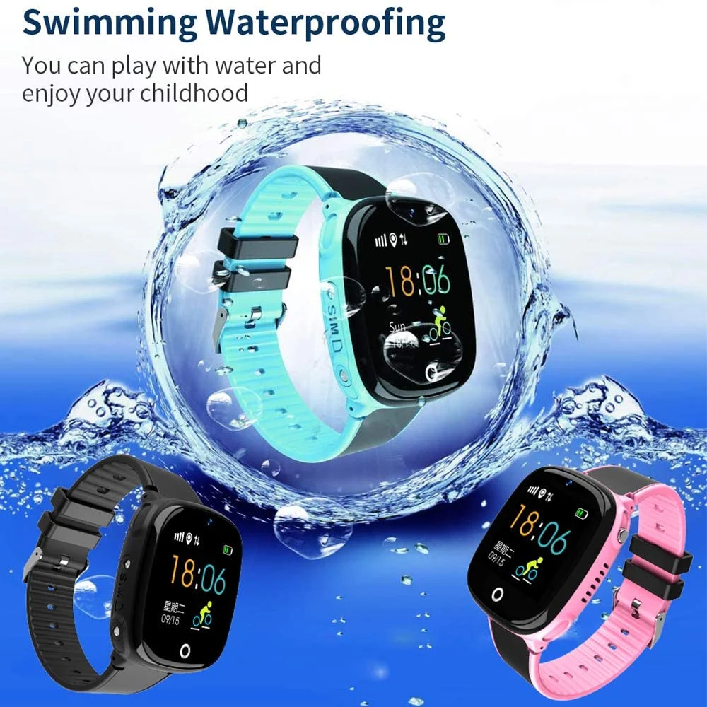 4G GPS GSM Kids Tracking Smart Phone Watch, Hw8 Waterproof Smartwatch with GPS Tracker