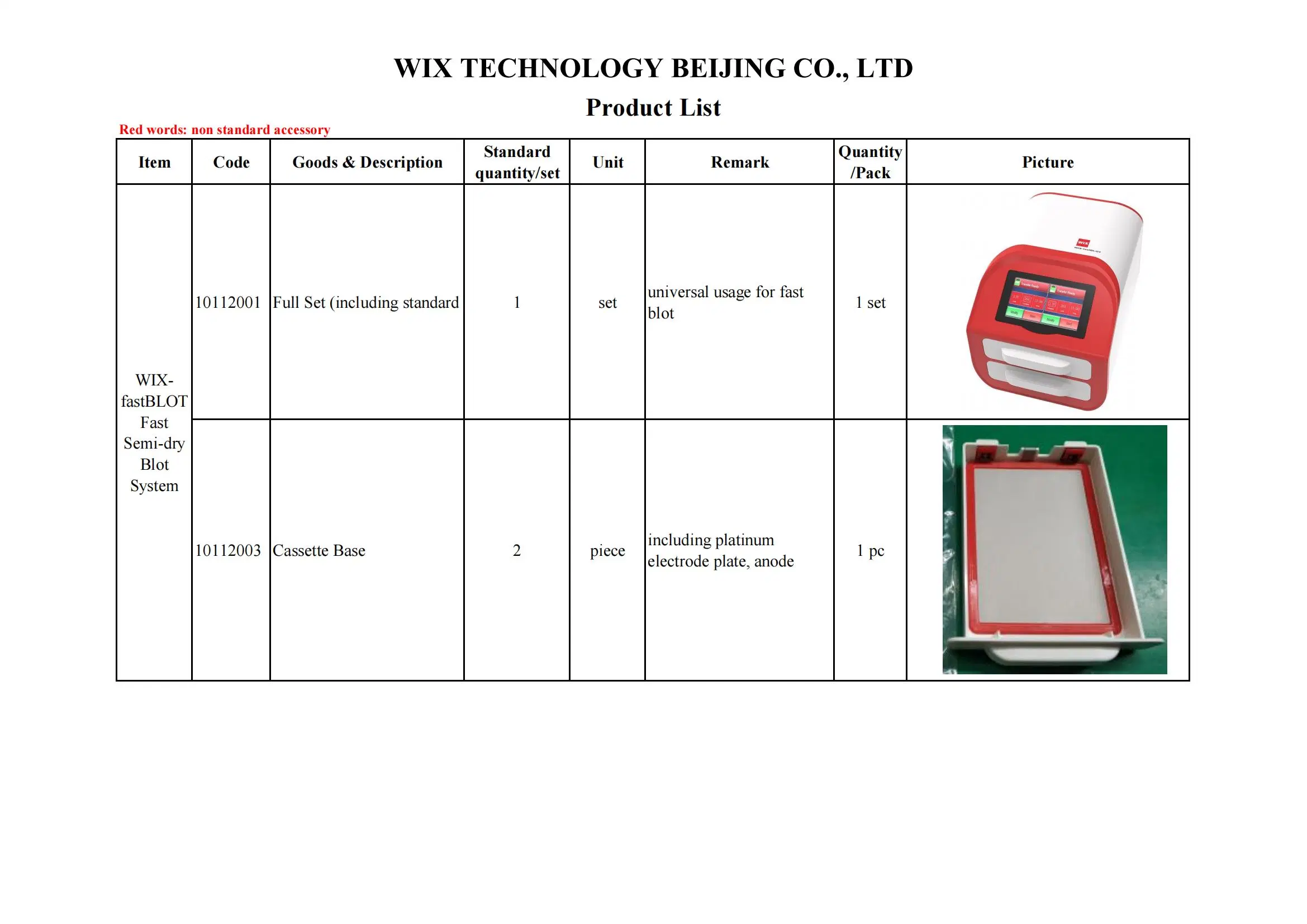 تقنية Wix-Fastblot سريعة شبه جافة، نظام Western Blot