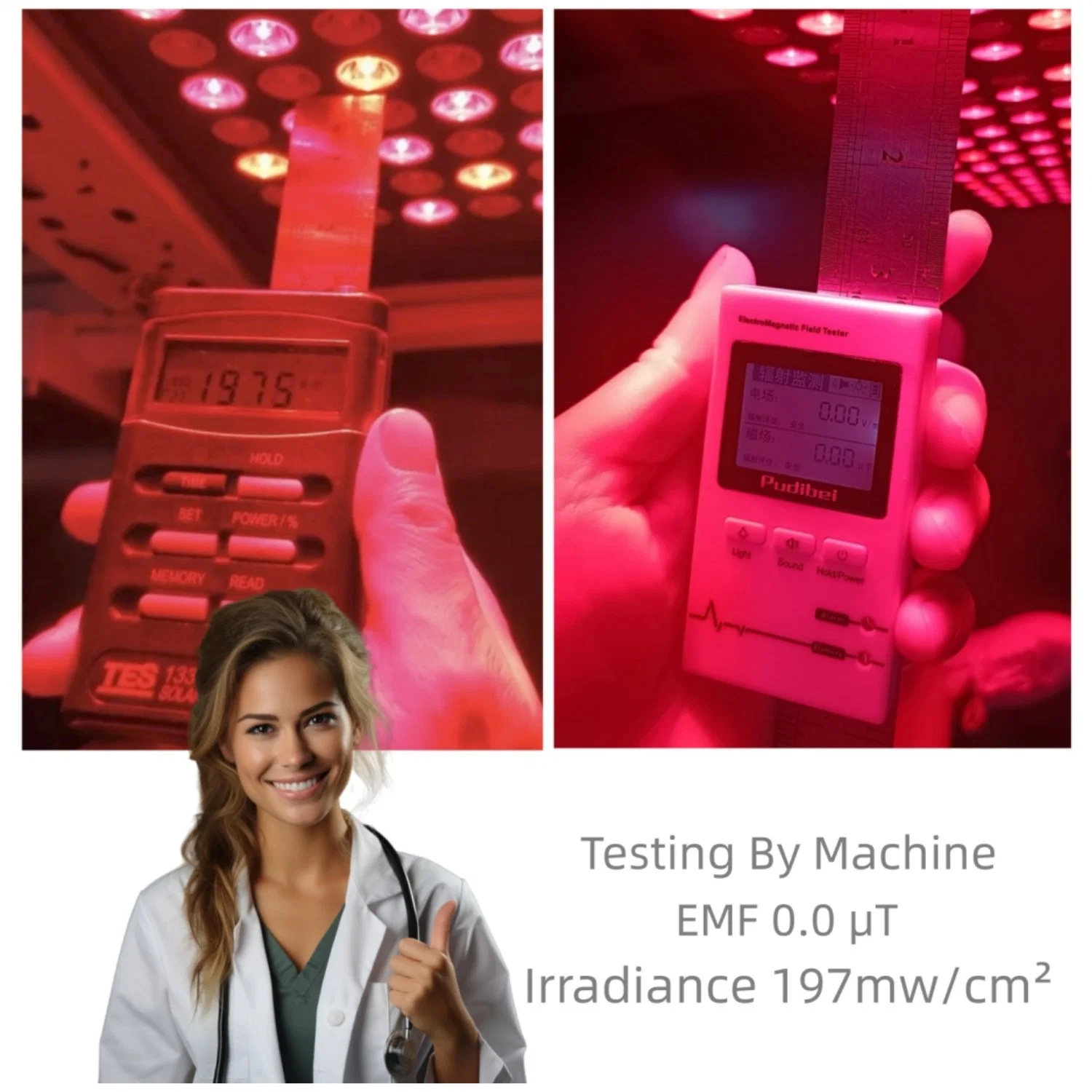 Medizinische 5wavelengths 190MW/cm Phototherapie Hautpflege 1500W 180PCS LED Infrarot-Rotlichttherapie-Panel-Gerät mit FDA CE RoHS Al1500