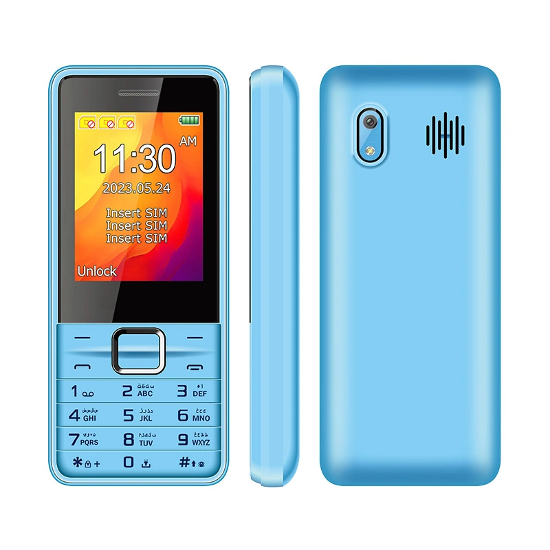 Econ E2454 2.4 Inch 25bi Big Battery Wholesale/Supplier Fashion GSM Keypad 3 SIM Card Torch Keypad Cheap Mobile Feature Phone