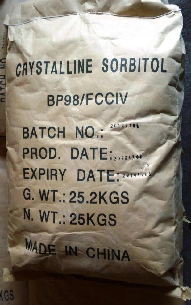 Sorbitol poudre d'édulcorant cristallline additifs alimentaires HS: 2905440000