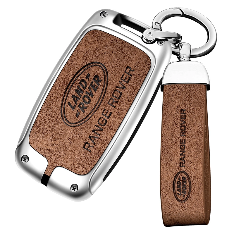 Fashion Zinc Alloy Leather TPU Protection Car Key Case for Land Rover