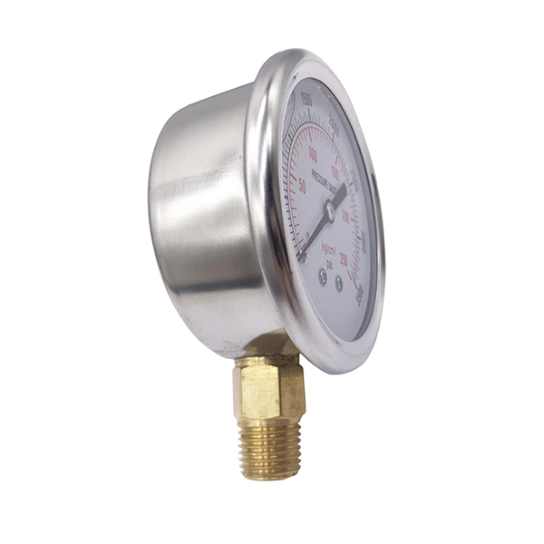 GM03SL-R 2.5" Oil Filled Pressure Gauge with Bottom Mount, China Pressure Gauge, Pressure Gauges