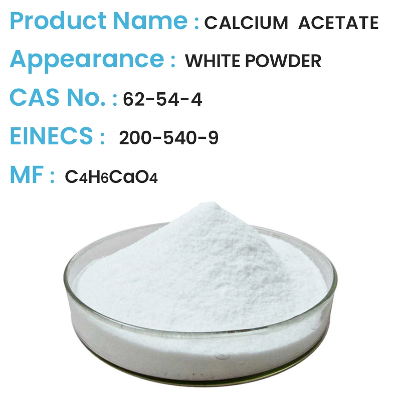 Acetate Calcium CAS 62-54-4 98% Min Industrial Grade Calcium Acetate