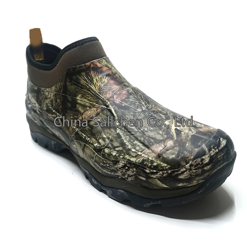 Chaussures de chasse en caoutchouc courtes en néoprène de haute qualité à motif camouflage