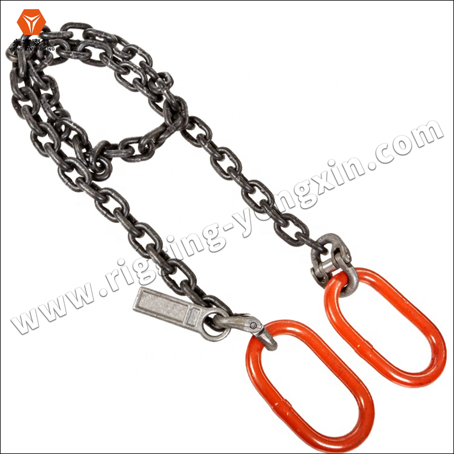 OEM Sling 3ton G80 Red Choker Crane Webbing Oil Drum Master Link Chain Slings for Lifting Chains Factory|Sling Chain with Hook Lifting Chain