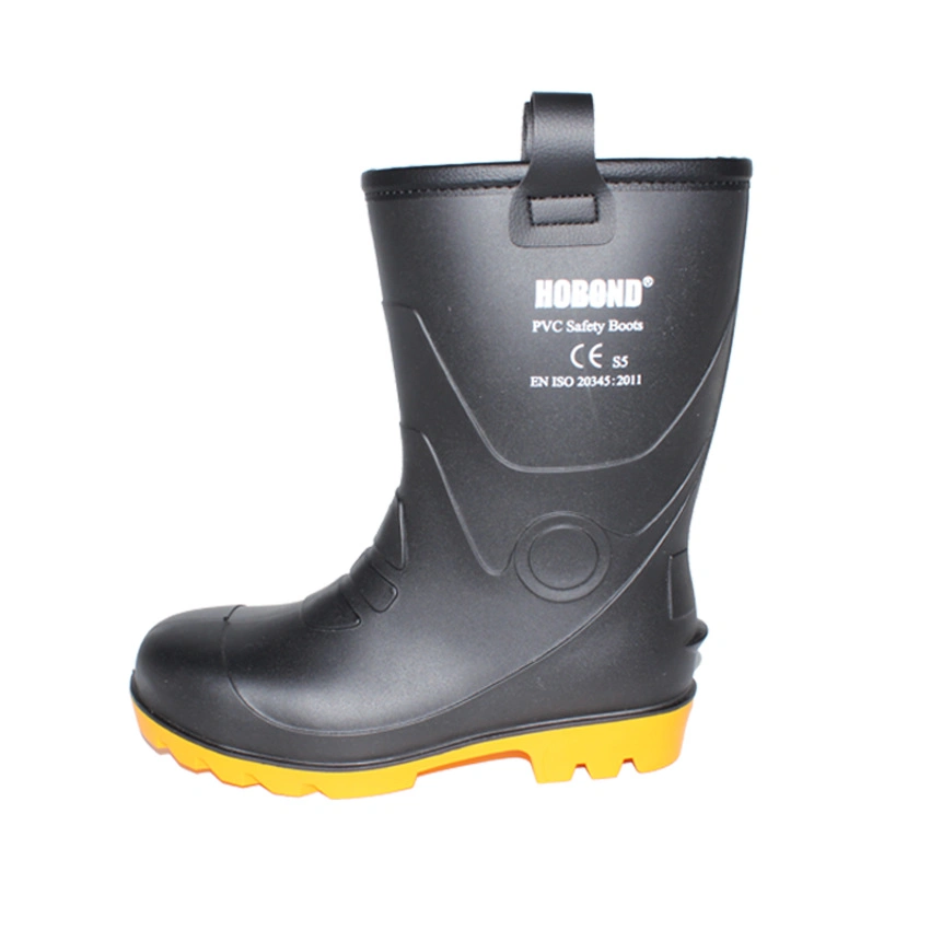 Winter USD Boots Rubber with Steel Toe, Long Size PVC Winter Boots