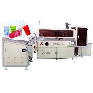 High Speed 1 Color New Cylinder Cosmetic Plastic Bottles Containers Cups Silk Automatic UV Silk Screen Printing Machine for Sale