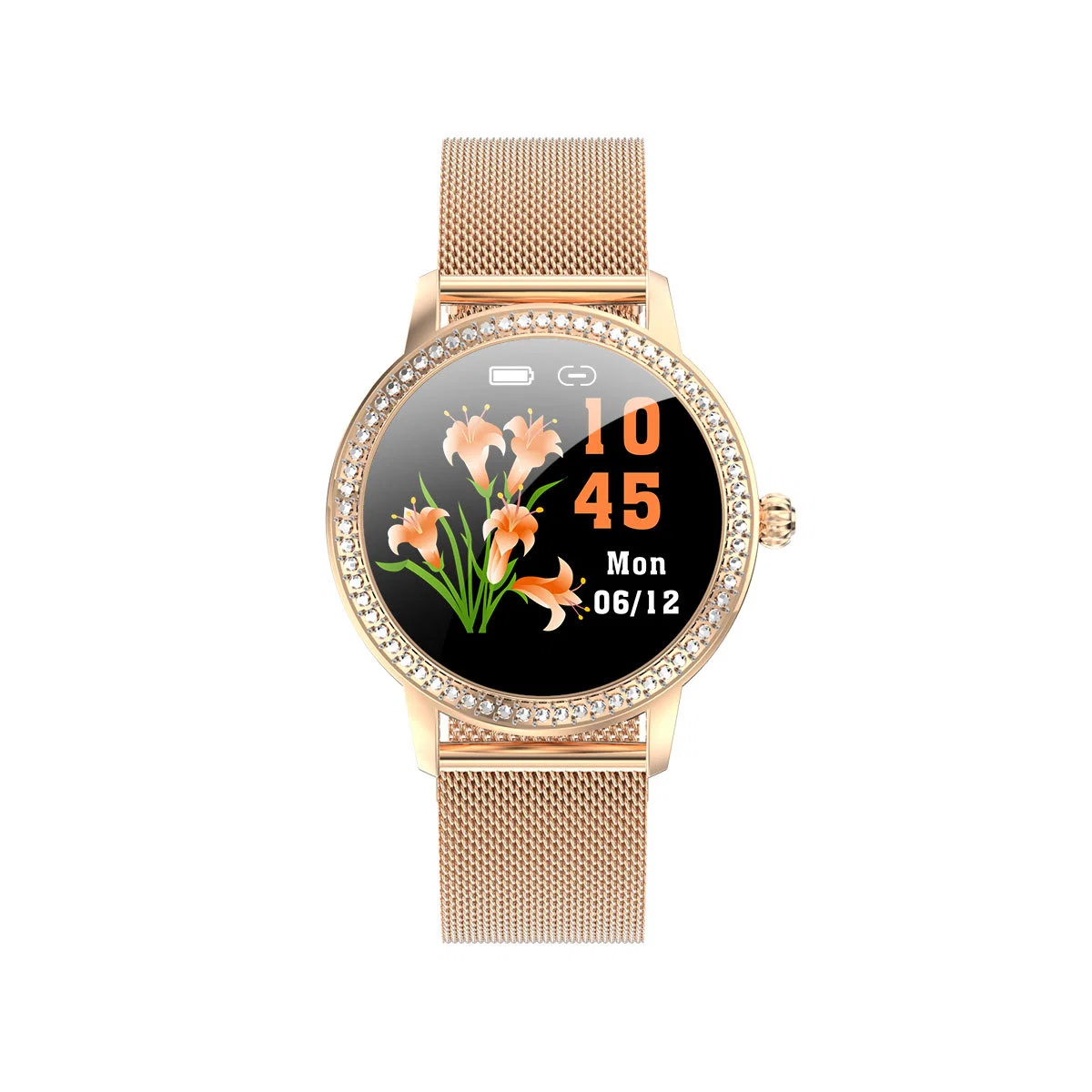 IP68 Moda Lw20 Senhoras Mulheres Girl Diamond Pulseira Sport Smartwatch em aço inoxidável