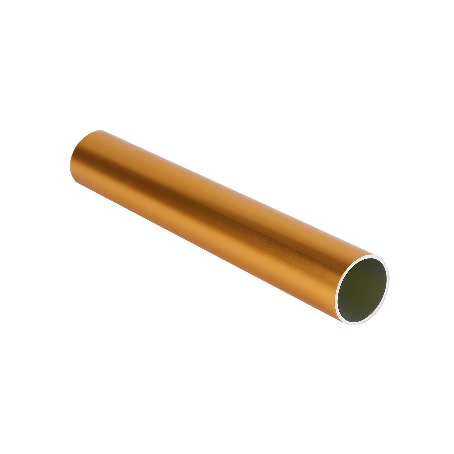 Tubo de tubo redondo de aluminio anodizado de perfiles de extrusión decoración dorada