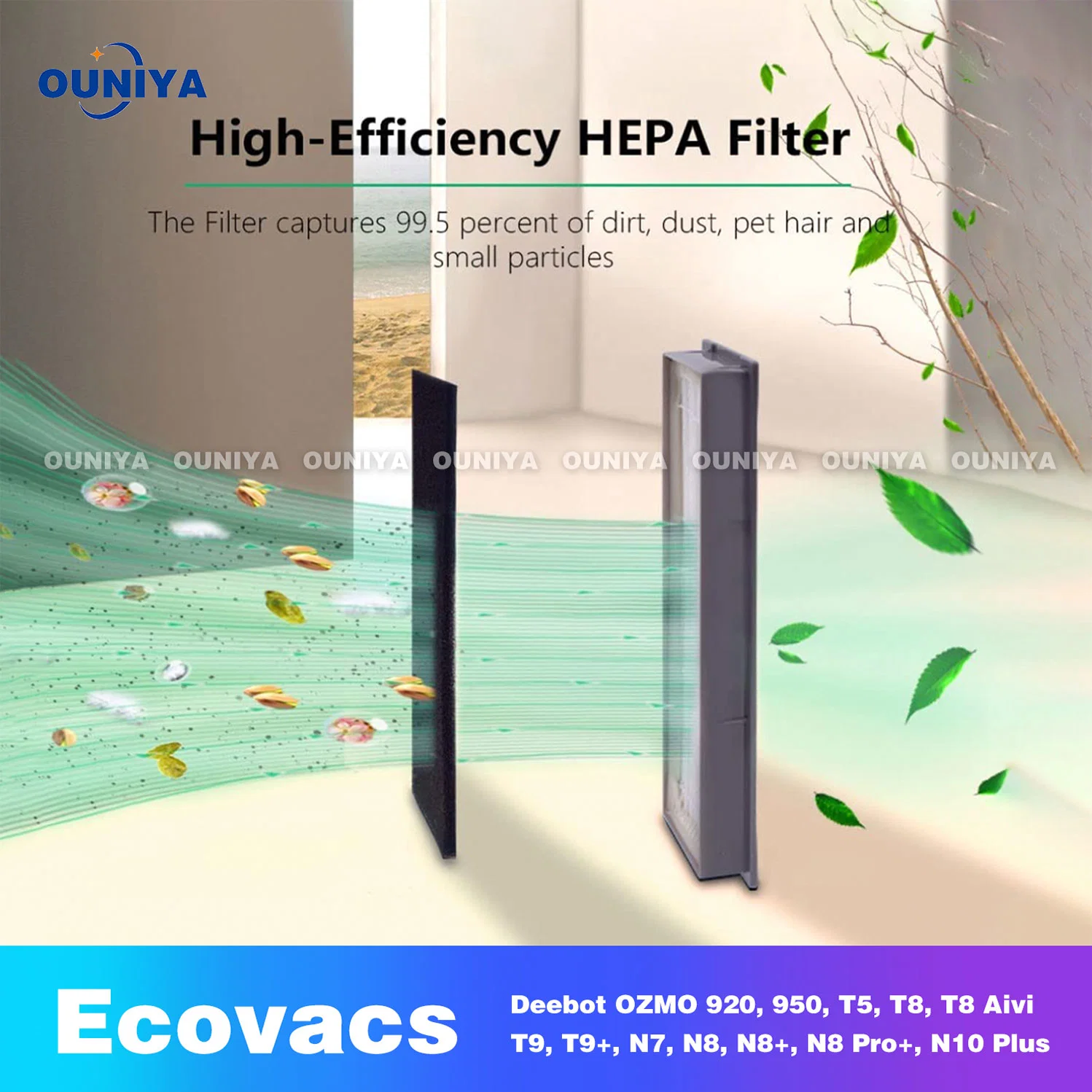 Ecovacs Deebot Ozmo T5 Power Replacement Components for Automated Floor Cleaners