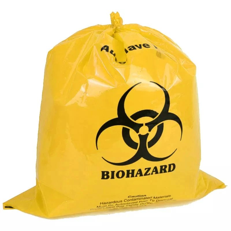 Yurui Factory Eco-Friendly Disposable Safety Custom Hospital Clinical Medical Grade Specimen Packaging Plastic Autoclavable Biohazard Garbage Medical Waste Bag