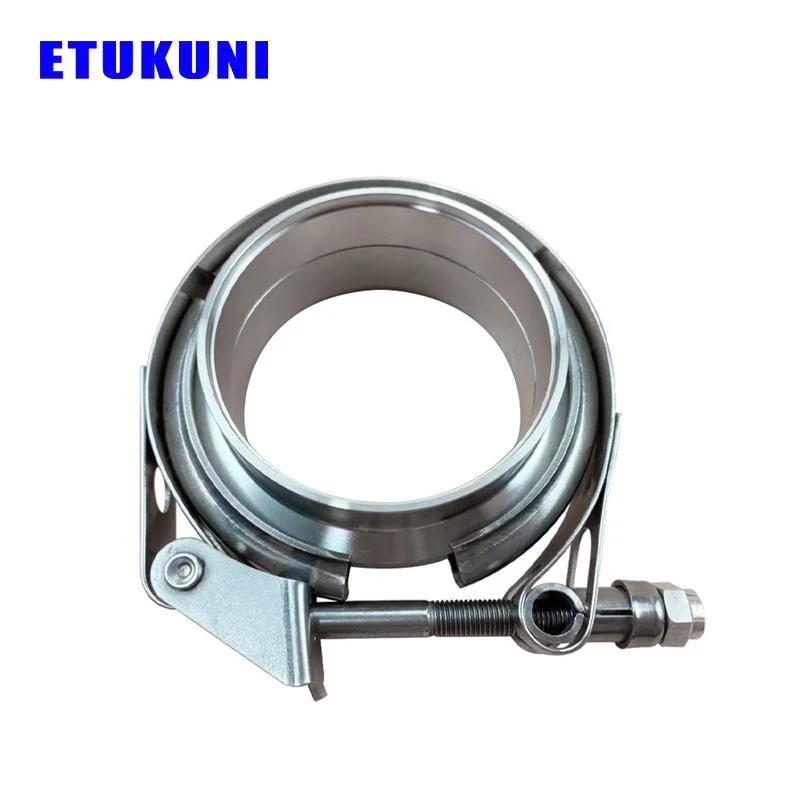 All Stainless Steel V Band Screw Clamp Exhaust Muffler Pipe Connection