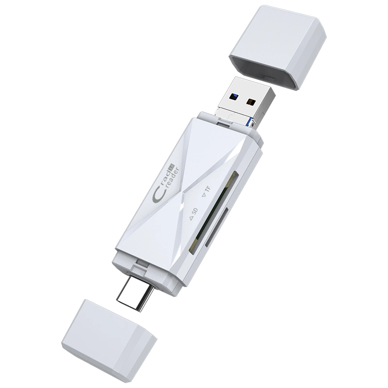Bester Preis ABS 3 in 1 Typ-C USB3,0 Nabenadapter Mit Unterstützung für SD-Karten und TF-Kartenleser für Mobilgeräte Telefon