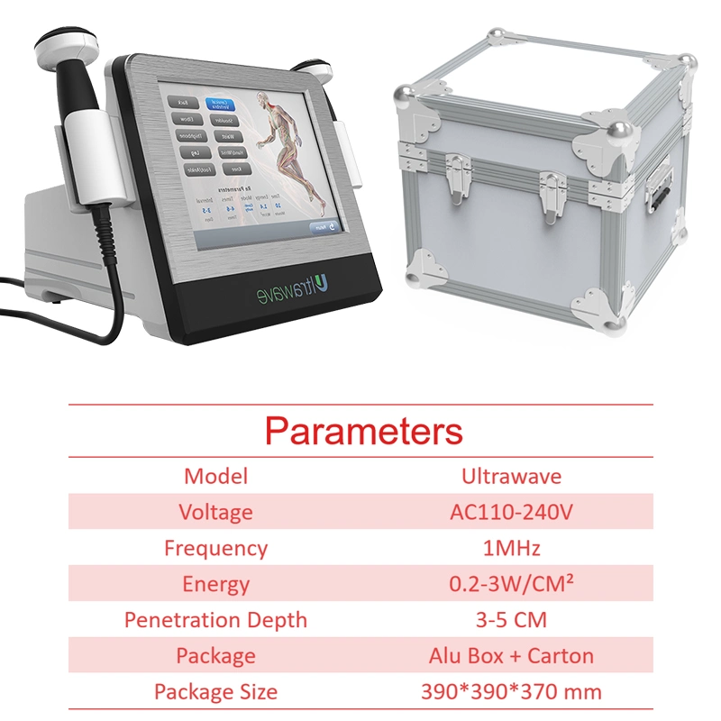 2 en 1 appareil de traitement de la douleur physique Ultra Wave Ultrasound Rehabilitation machine de physiothérapie à ultrasons équipement d'ultrawave