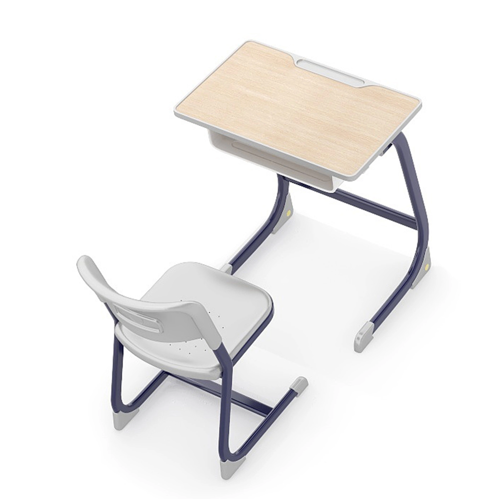 Modern School MDF Table Top Children Classroom Seat University Desk Chair Set