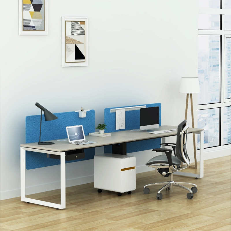 Großhandel Melamine Arbeitsplatz Schreibtisch Moderne Einseitig Zwei Sitz Büro Tabelle