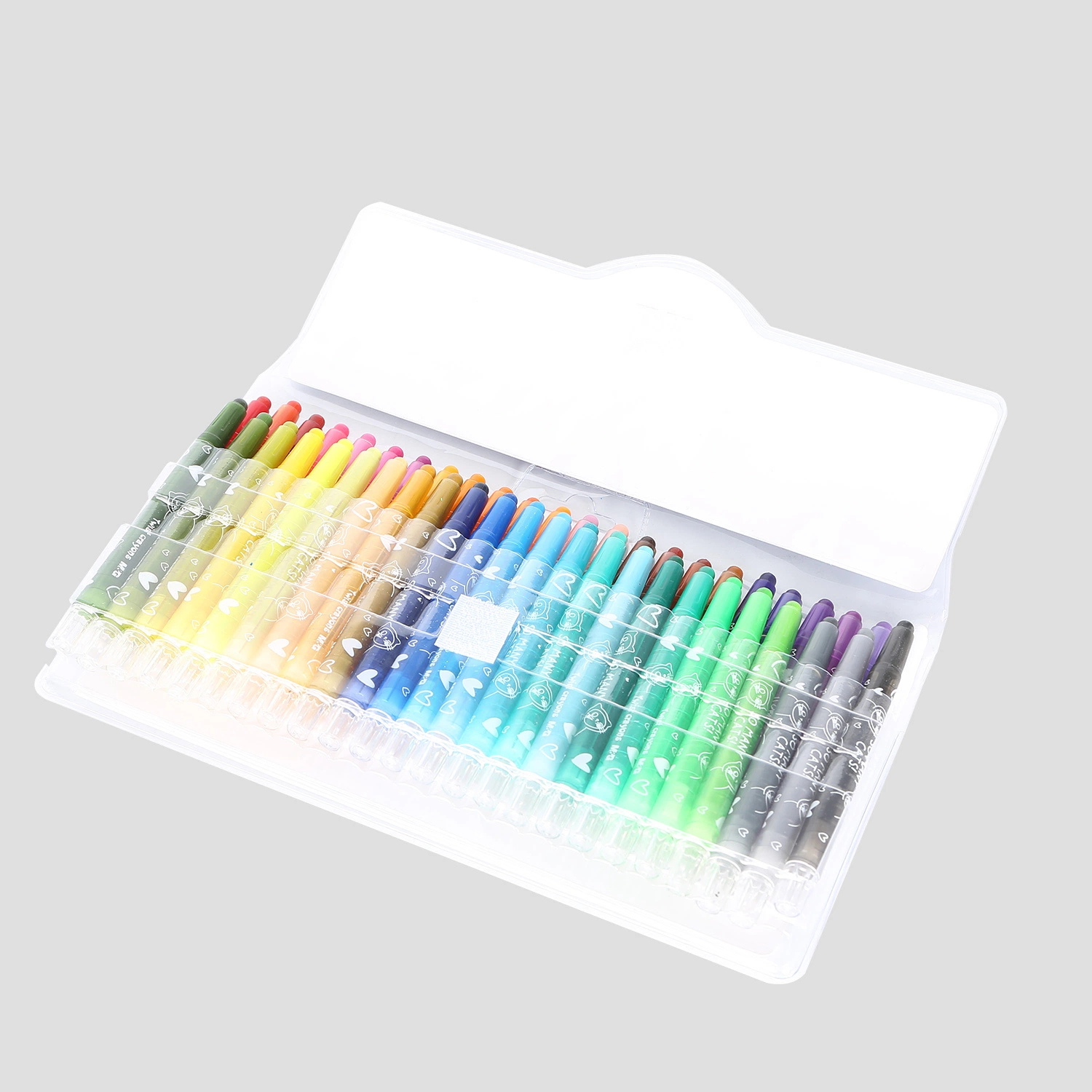 12 ou 24 couleurs Crayon de cire flexible pour le Bureau et fournitures scolaires