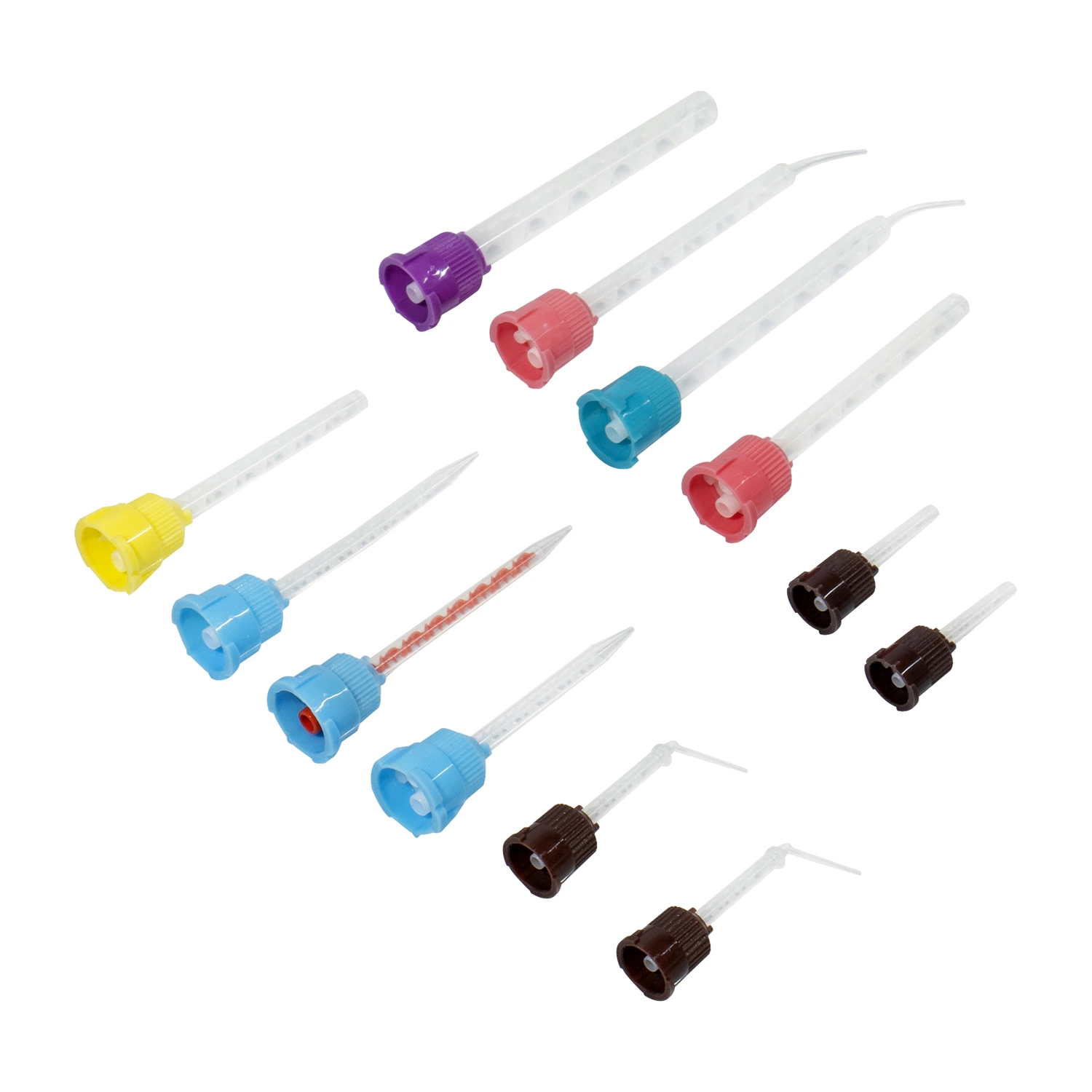 Dental Mixing 1: 1 Tips Brown Yellow Blue Purple Pink Green