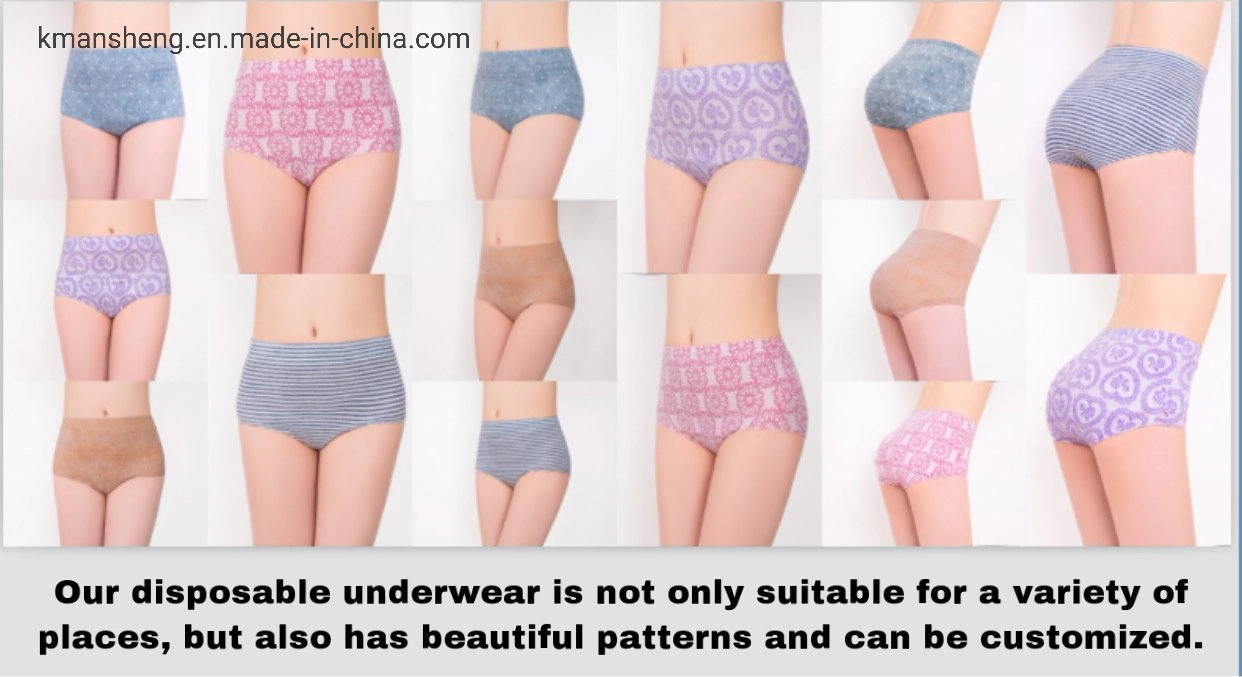 Breathable Comfortable Non-Woven Fabric Disposable Women Panties for Travel Sauna SPA Postpartum Underwear