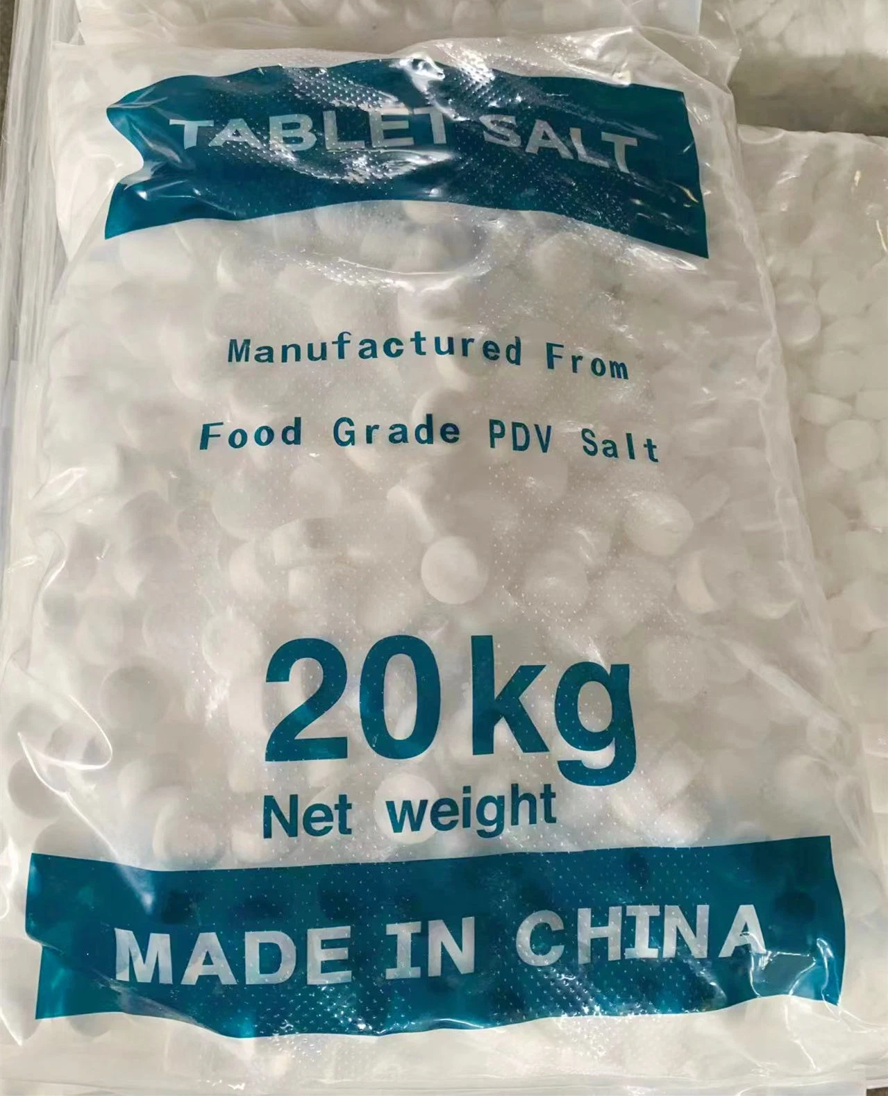 Tratamento de água NSF Sal em sacos de 20 kg pureza &gt; 99.8% água Amolecimento de pellets