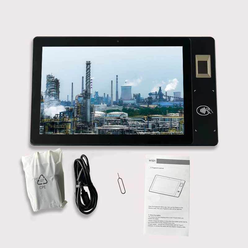 10,1 Zoll Touchscreen Industrie Tablet Android NFC Karten biometrisch Fingerabdruck-Tablet H101