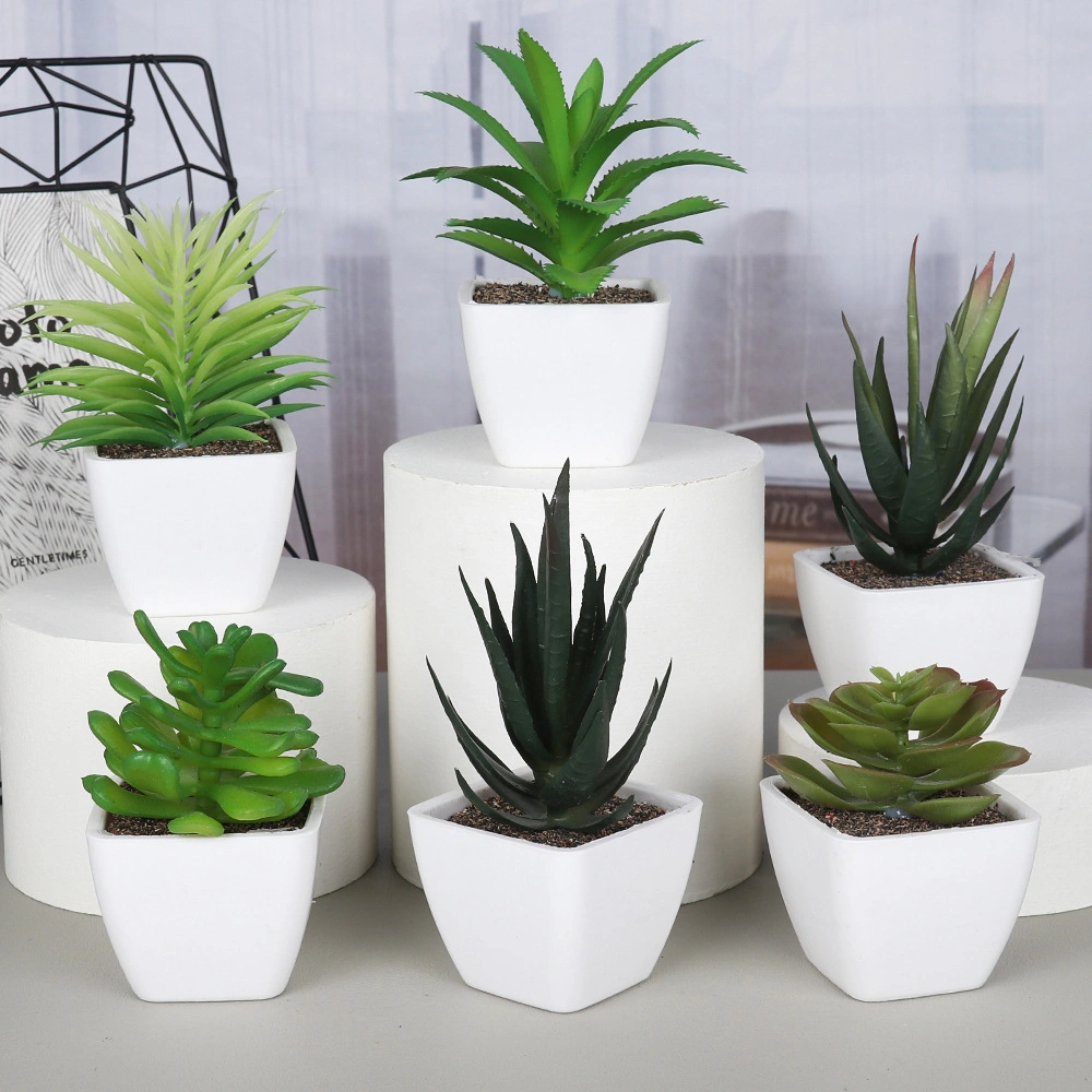 Nordic Mini Artificial Potted Office decoración Simulación Succulent pequeño Pot