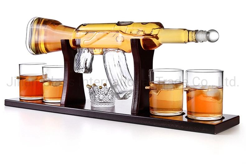 Elegant Gun Whisky Glass Wine Container Craft Wine Bottle