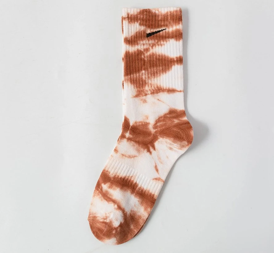 Fashion Funny Colorful Tie-Dye Crew High Tube Sport Socks