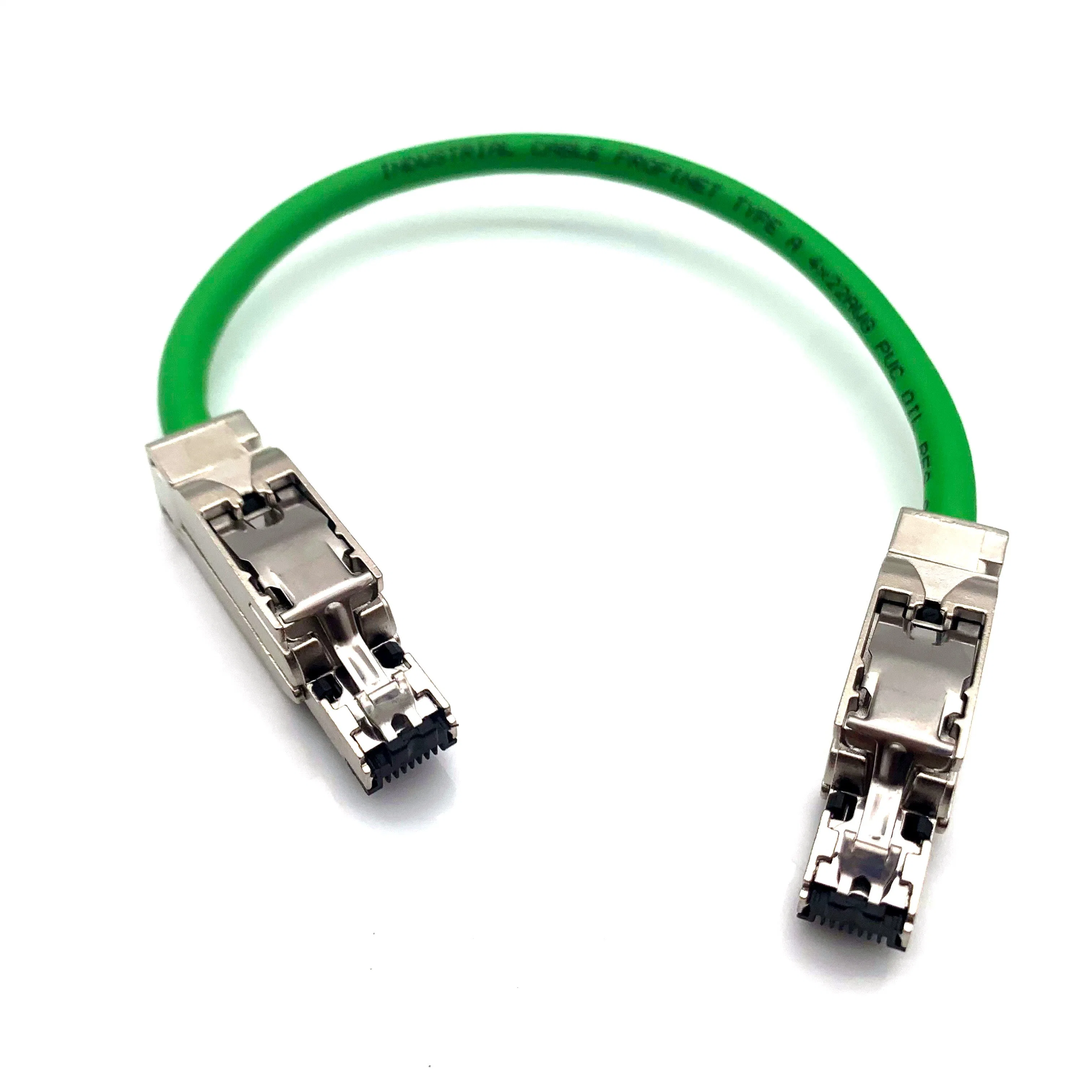 Svlec Field-Mountable Industrial Ethernet Network RJ45 Connector 4 Poles Metal and 90 Degree Elbow Plug Connectors.