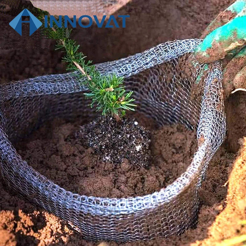 الستانلس ستيل بلانت النسيج المرن Bag Metal Garden Plant Root الواقي