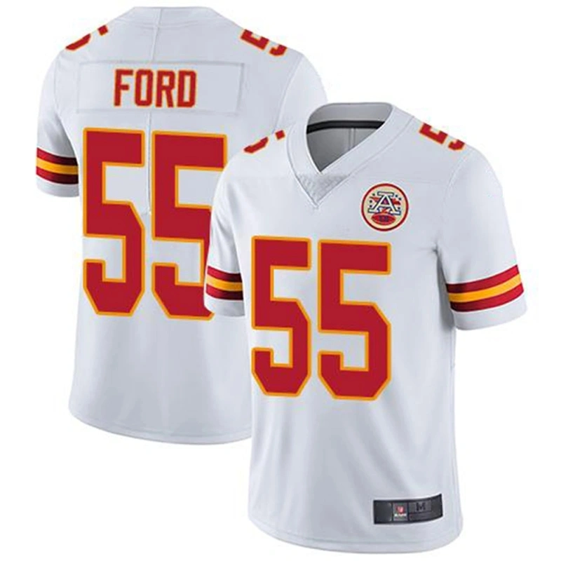 Chiefs Dee Ford Patrick Mahomes Derrick Johnson Kansas City Football Jerseys