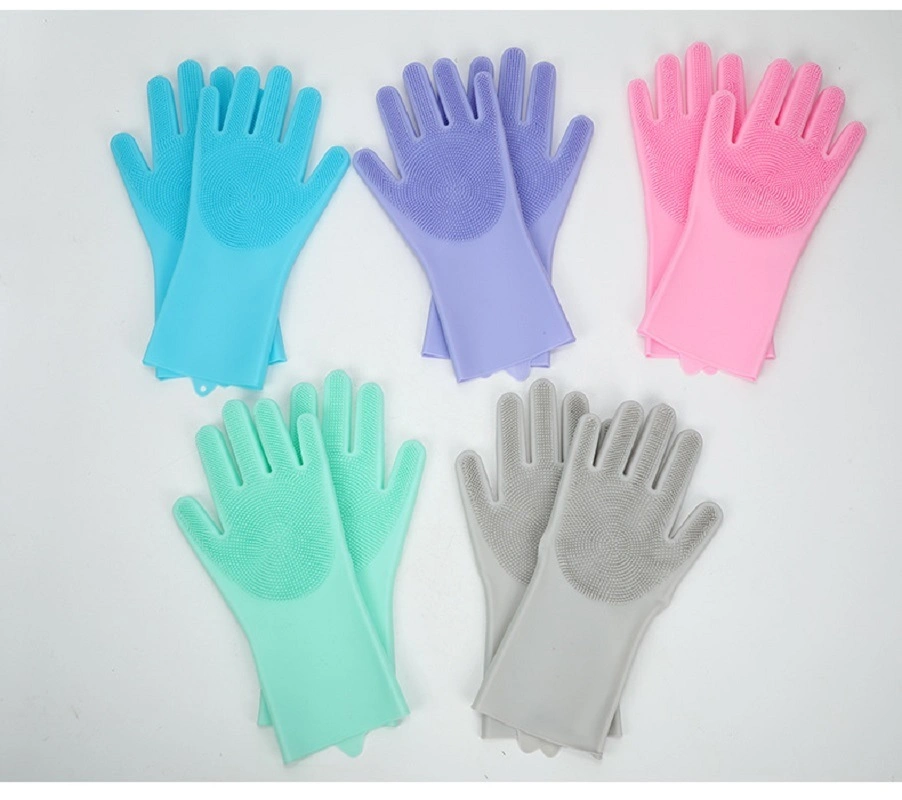 Gants de vaisselle avec du silicone, outil de nettoyage Scrubber AI16348